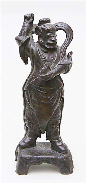 Ming-Skulptur eines Wächters.