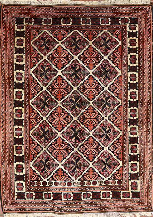 Afghan, Seide, ca. 115x 80 cm.