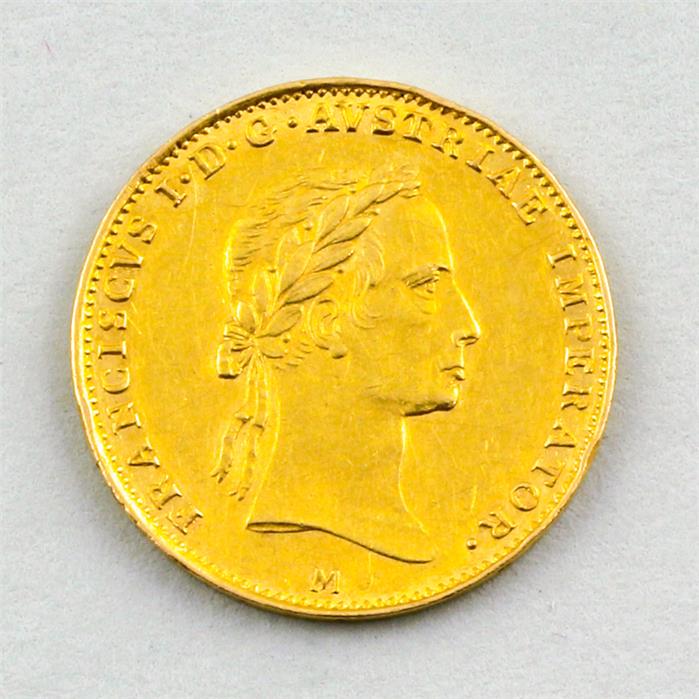 Goldmünze, Franz I., 1/2 Sovrano, 1835 M.