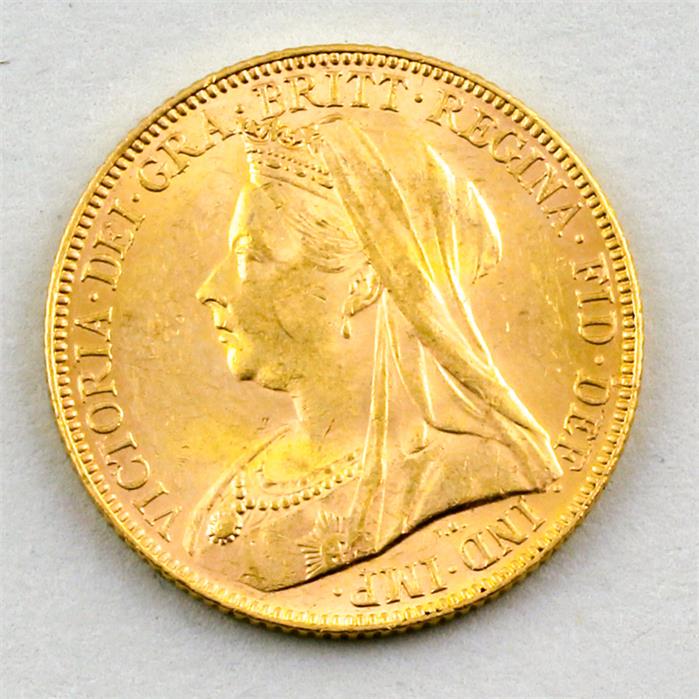 Goldmünze England, Victoria, 1 Sovereign, 1898.