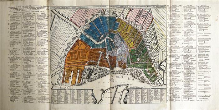 Kupferstichkarte von Amsterdam (Mitte 18. Jh.)
