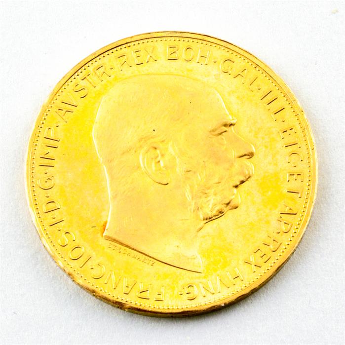 Goldmünze, Österreich, 100 Kronen, 1915.