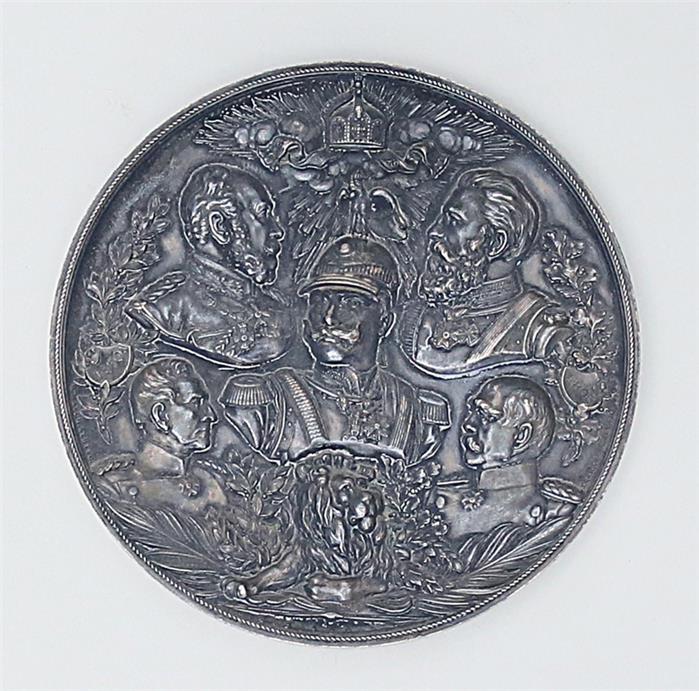 Preußen, Wilhelm II., Medaille auf die 25-Jahrfeier der Siege von 1870/71, 1895.