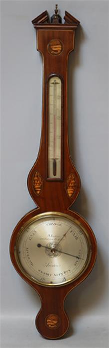 Barometer mit Thermometer, England.