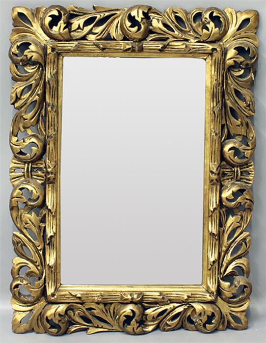 Florentiner Goldstuckrahmen/-spiegel.