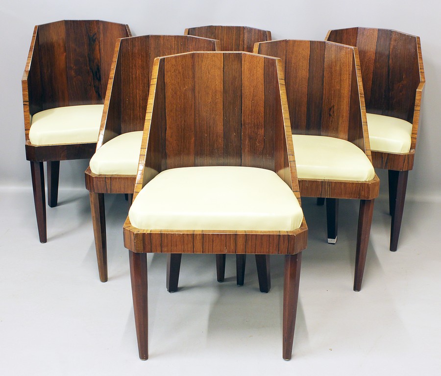 Sechs Art Deco-Stühle, Maison Gouffé.