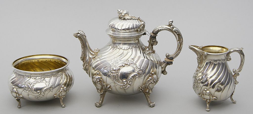 Schweres Teekernstück im Stil Louis XIV.,
