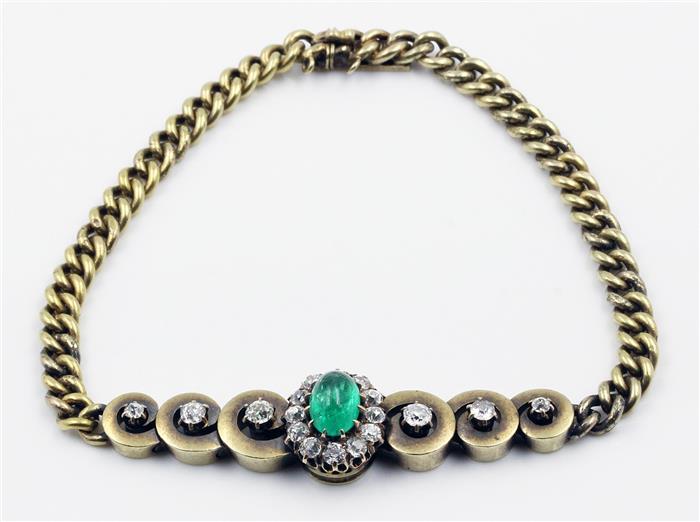 Smaragd-Diamant-Armband.