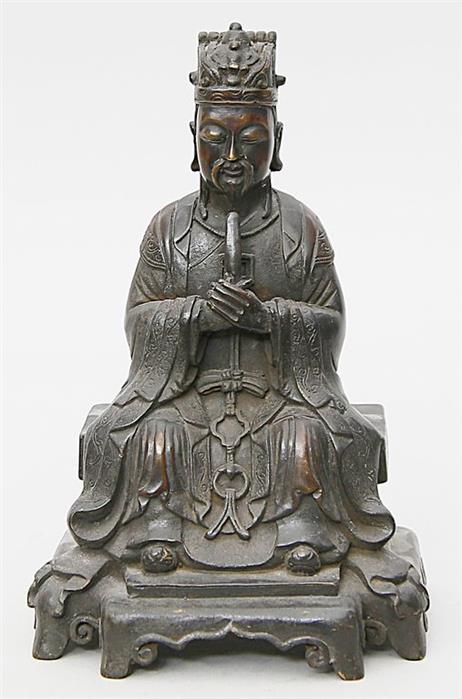 Ming-Skulptur eines Daoisten.