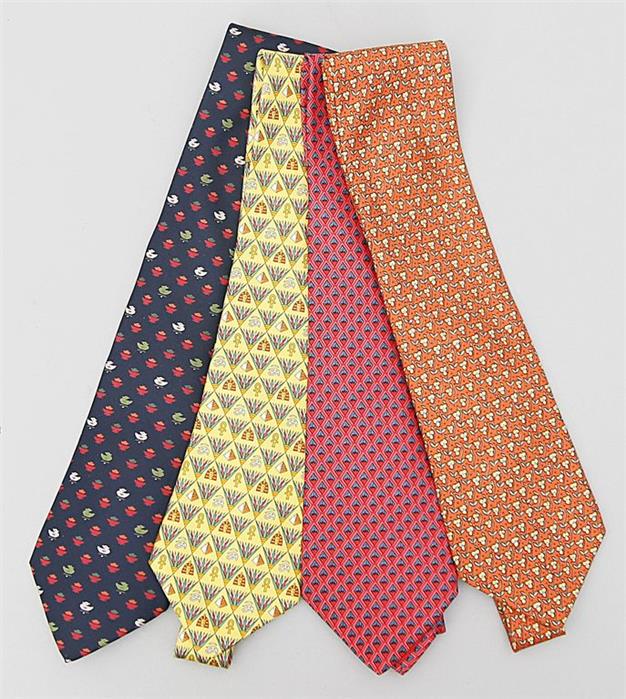 4 Krawatten, Hermès.