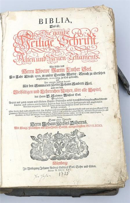 Bibel (um 1723).