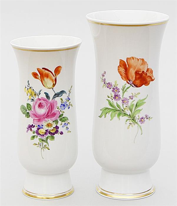 Zwei Vasen, Meissen.