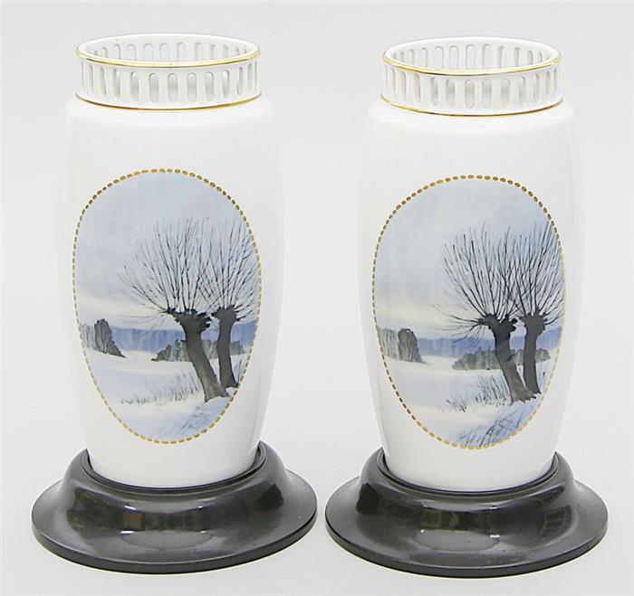 Paar Jugendstil-Vasen, Rosenthal.