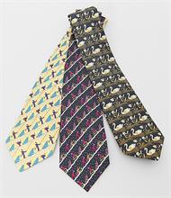 Drei Krawatten, Hermès.